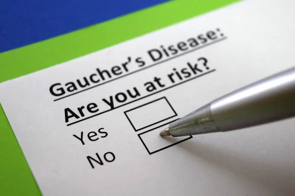 Dedo Responde Pregunta Sobre Enfermedad Gaucher — Foto de Stock
