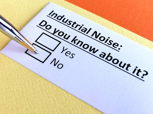 One person is answering question about industrial noise.