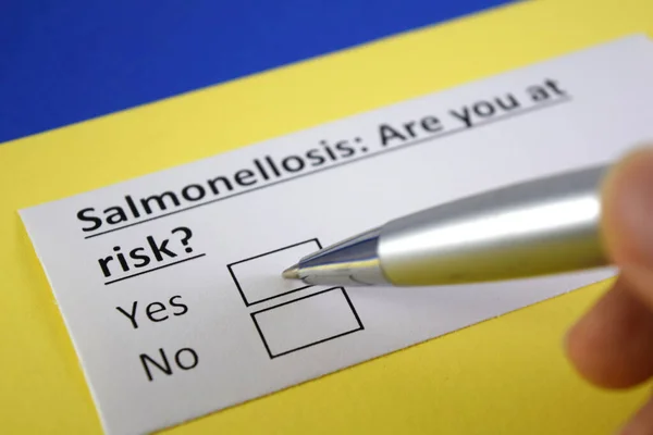 One Person Answering Question Salmonellosis — Stock Photo, Image