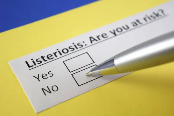 Una Persona Está Respondiendo Pregunta Sobre Listeriosis — Foto de Stock