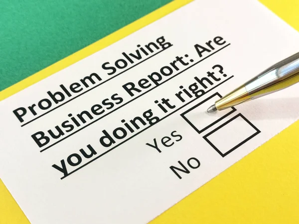 One Person Answering Question Problem Solving Business Report — Stock Photo, Image