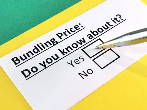 One person is answering question about bundling price.