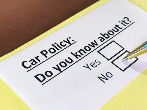 One Person Answering Question Car Policy — Stock Photo, Image