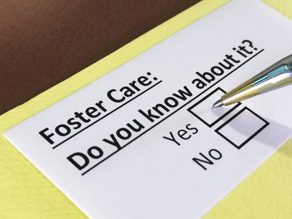 One Person Answering Question Foster Care — Stock Photo, Image