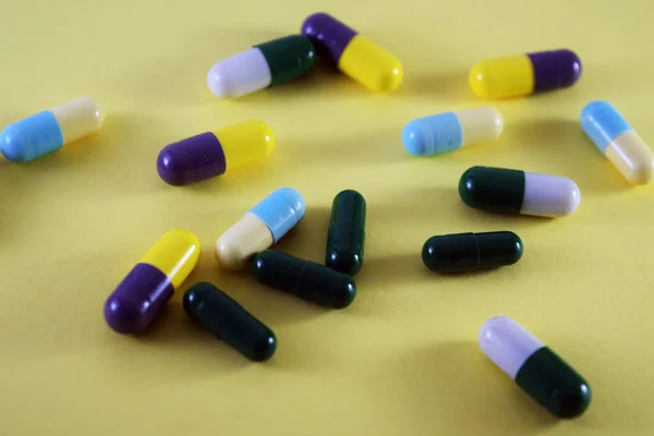 Capsules Different Colors Suitable Used Anything Medication — Stock Photo, Image