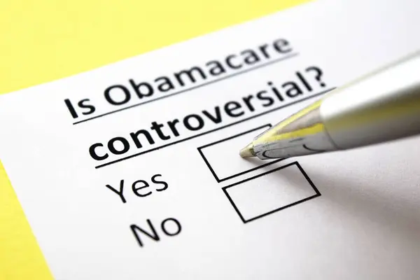 One Person Answering Question Obamacare — Stock Photo, Image