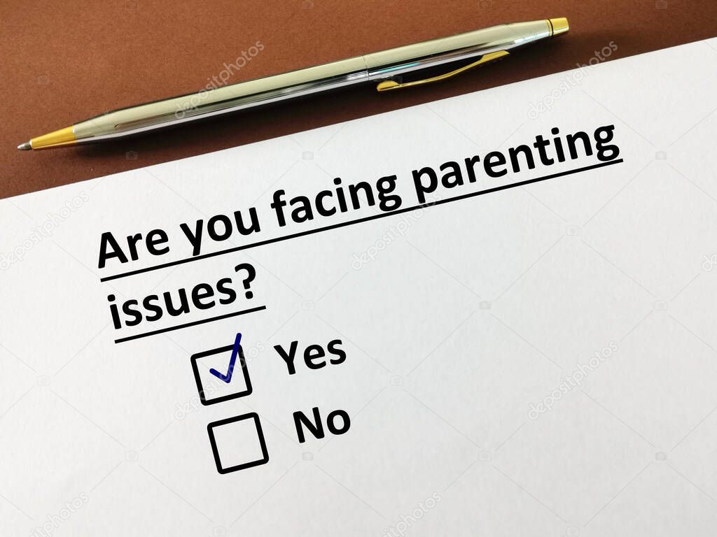 One person is answering question about parenting. He is facing parenting issues.