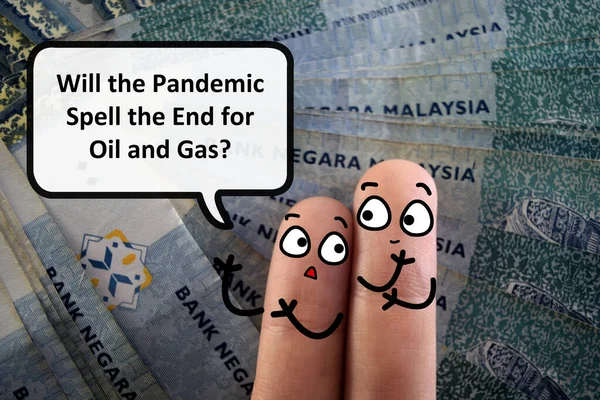 Two Fingers Decorated Two Person One Them Asking Another Pandemic — Stock Photo, Image