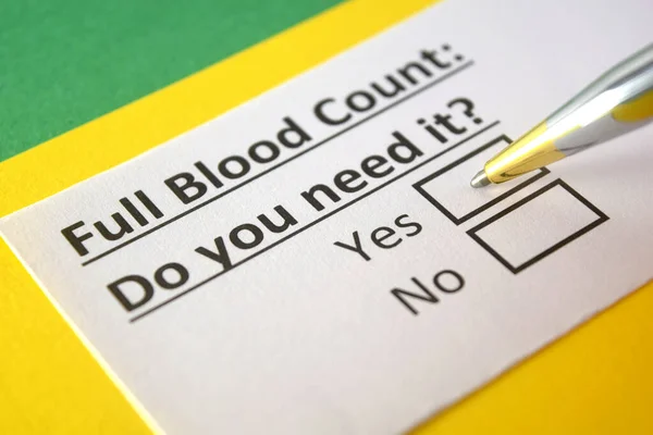 One Person Answering Question Full Blood Count — Stock Photo, Image