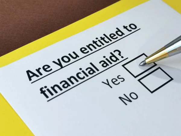 One Person Answering Question Financial Aid — Stock Photo, Image