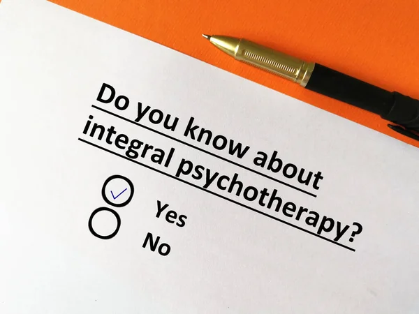 Una Persona Risponde Alla Domanda Sulla Psicoterapia Persona Psicoterapia Integrale — Foto Stock