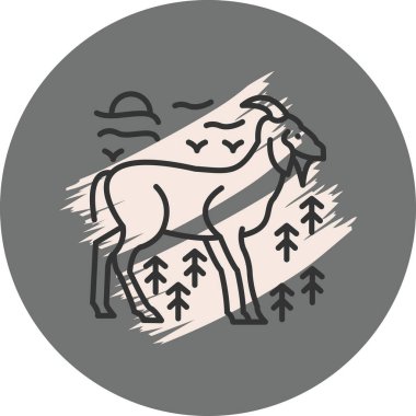 Keçi simgesi vektör illüstrasyon tasarımı