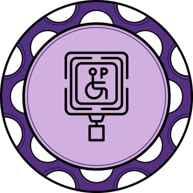 Engelli Otoparkı Minimum Gelişmiş Marka Tasarımı Varlığı