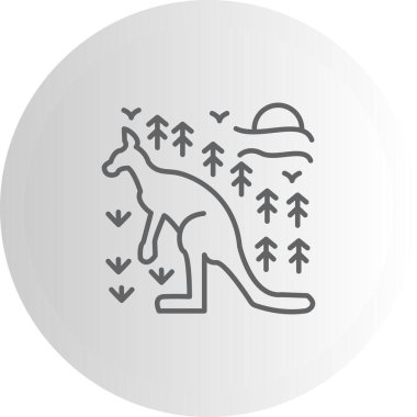 Kanguru Web simgesi vektör illüstrasyonu