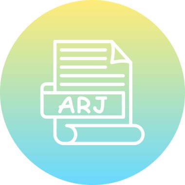  ARJ Satır Simgesi, Vektör İllüstrasyonu