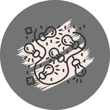 Dekoratif Işıklar Yenilenmiş Dinamik Web Sanat Düzeni