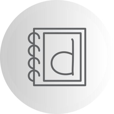 Küçük Harf D web simgesi vektör illüstrasyonu