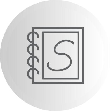 Büyük harf S web simgesi vektör illüstrasyonu