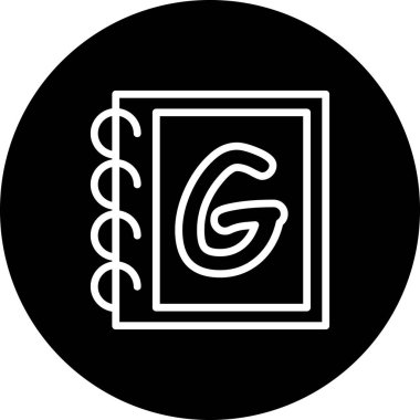 Büyük harf G Ayrı Vibrant Dijital Grafik Özelliği