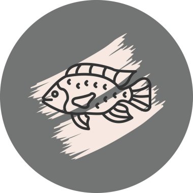 Tilapia Rafmed Zarif Vektör Sanat Nesnesi
