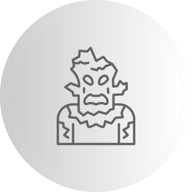 Canavar ağ simgesi vektör illüstrasyonu