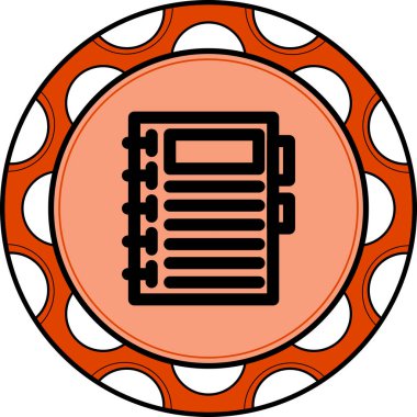 Notebook Line Icon Isolated on White Background