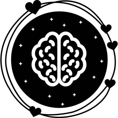 Beyin satırı simgesi, vektör çizim