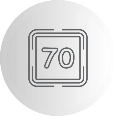 Yetmiş Satır Web simgesi vektör illüstrasyonu