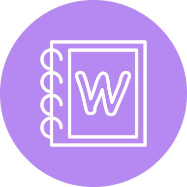 Büyük harf W Yüksek Çözünürlüklü Düz Tasarım Sembolü