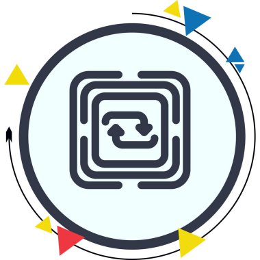 Web simgesi vektör illüstrasyonunu tekrarla