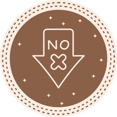 Down Arrow Asgari Düz Vektör İllüstrasyonu Yok