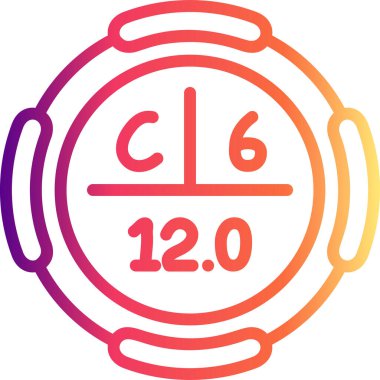 Karbon sembolü, periyodik tablonun kimyasal elementi, vektör simgesi