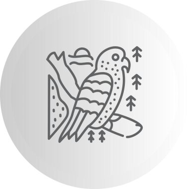 Kea kuş simgesi vektör çizimi tasarımı