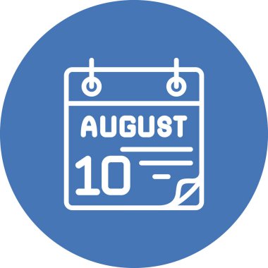 10 Ağustos Yaratıcı Eşsiz Markalaştırma Vektörü Elemanı