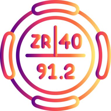 Zirkonyum Kimyasal Element Basit Simge, Vektör