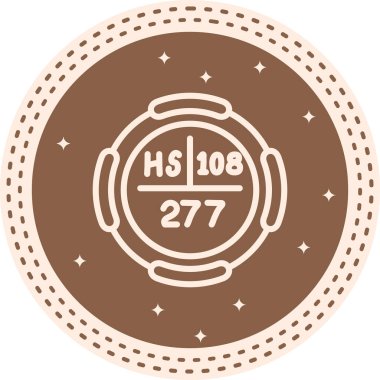 Hassium web simgesi vektör illüstrasyonu