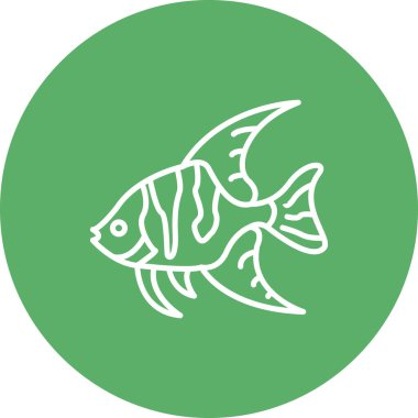 Melek Balık web simgesi vektör illüstrasyonu