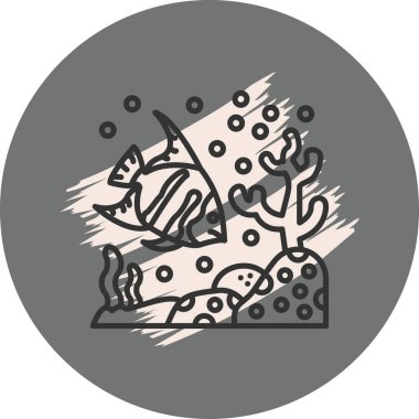 Melek Balık web simgesi vektör illüstrasyonu