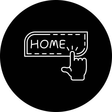 Ev Parmağı Tap Web simgesi vektör çizimi