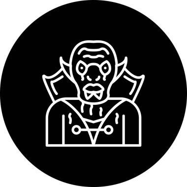 Drakula web simgesi vektör illüstrasyonu