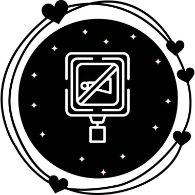 Alarm Web simgesi vektör illüstrasyonu yok