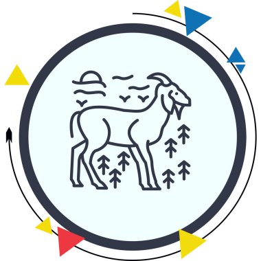 Keçi simgesi vektör illüstrasyon tasarımı