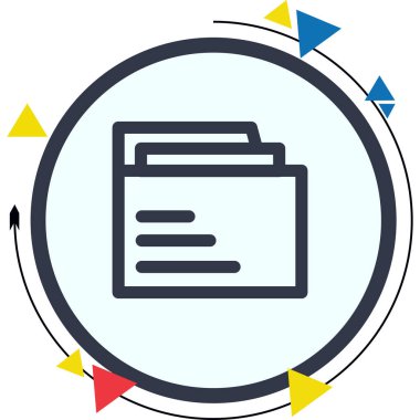 Klasör web simge vektör çizim