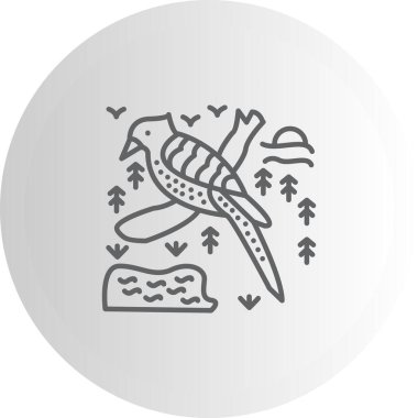 Saygın Quetzal ikon vektör illüstrasyon tasarımı