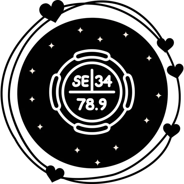 Selenyum Kimyasal Element Basit Simge, Vektör