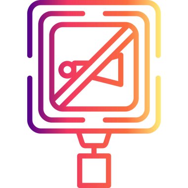 Alarm Web simgesi vektör illüstrasyonu yok