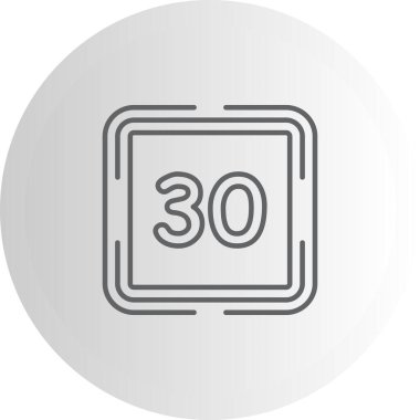 Otuz Web simgesi vektör illüstrasyonu sayılıyor