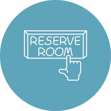 Rezerv Odası Web simgesi vektör çizimi