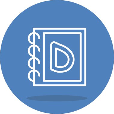 Büyük harf D web simgesi vektör illüstrasyonu