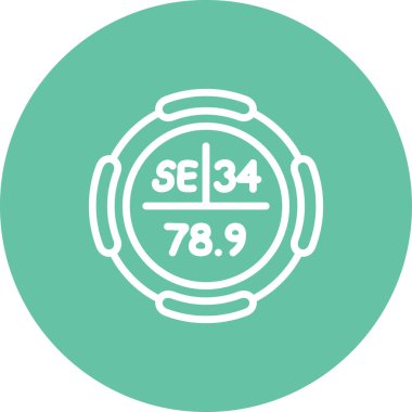 Selenyum Kimyasal Element Basit Simge, Vektör